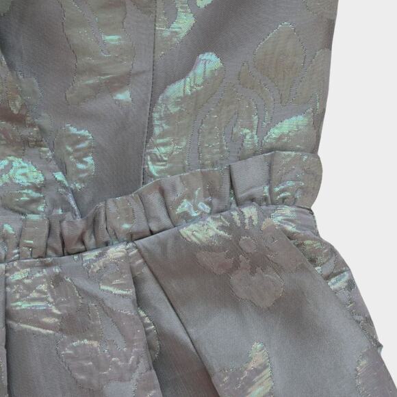 ASOS Women's Cocktail Dress Mini Gray & Metallic Size 2 - Picture 6 of 9